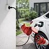Qoltec Adapter siłowy do ładowarek EV | gniazdo CEE 16A 5P | Przejści&oacute;wka 400V na SCHUKO 230V | max 16A | 3.5kW