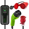 Qoltec Adapter siłowy do ładowarek EV | gniazdo CEE 16A 5P | Przejści&oacute;wka 400V na SCHUKO 230V | max 16A | 3.5kW