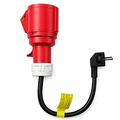 Qoltec Adapter siłowy do ładowarek EV | gniazdo CEE 16A 5P | Przejści&oacute;wka 400V na SCHUKO 230V | max 16A | 3.5kW