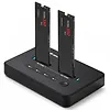 Qoltec Stacja dokuj&scaron;ca dysk&oacute;w SSD M.2 NVMe | PCIe | USB-C | 20Gb/s |    DUAL 2x8TB | klonowanie offline
