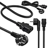 Qoltec Kabel zasilający | wtyczka kątowa SCHUKO CEE 7/7 (E/F) | IEC C13 | 3x0.75mm2 | czysta miedź Cu | 1.8m