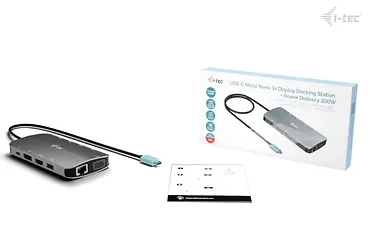 i-tec Stacja dokująca USB-C Meatl Nano 3x Display DP HDMI Power Delivery 100 W