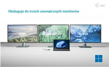 i-tec Stacja dokująca USB-C Meatl Nano 3x Display DP HDMI Power Delivery 100 W