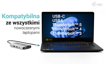 i-tec Stacja dokująca USB-C Meatl Nano 3x Display DP HDMI Power Delivery 100 W