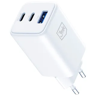 3MK Ładowarka sieciowa Hyper GaN 65W 1xUSB-A 2xUSB-C PD QC4+ biała