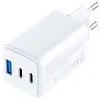 3MK Ładowarka sieciowa Hyper GaN 65W 1xUSB-A 2xUSB-C PD QC4+ biała