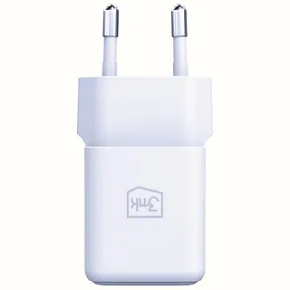 3MK Ładowarka sieciowa Hyper GaN 20W 1xUSB-A 1xUSB-C PD QC4+ biała