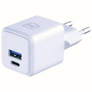3MK Ładowarka sieciowa Hyper GaN 20W 1xUSB-A 1xUSB-C PD QC4+ biała