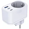 3MK Adapter sieciowy Hyper Charger 30W 1xUSB-A 2xUSB-C 1x Schuko PD  QC 3.0 białt