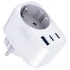 3MK Adapter sieciowy Hyper Charger 30W 1xUSB-A 2xUSB-C 1x Schuko PD  QC 3.0 białt