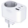 3MK Adapter sieciowy Hyper Charger 30W 1xUSB-A 2xUSB-C 1x Schuko PD  QC 3.0 białt