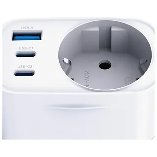 3MK Adapter sieciowy Hyper Charger 30W 1xUSB-A 2xUSB-C 1x Schuko PD  QC 3.0 białt