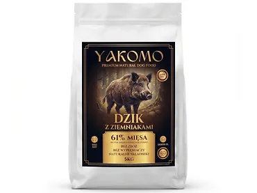 YAKOMO Premium Dog Dzik z ziemniakami 5 kg