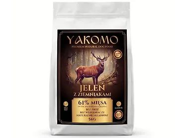 YAKOMO Premium Small Dog Jeleń z ziemniakami 5 kg