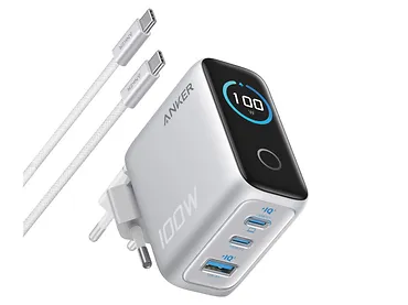Ładowarka sieciowa Anker GaN 100W Srebrna