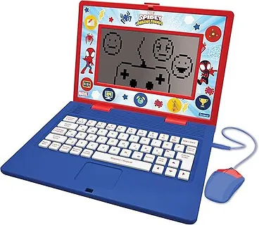 Dwujęzyczny laptop edukacyjny Lexibook Spidey POL/ANG 124 akt dla dzieci