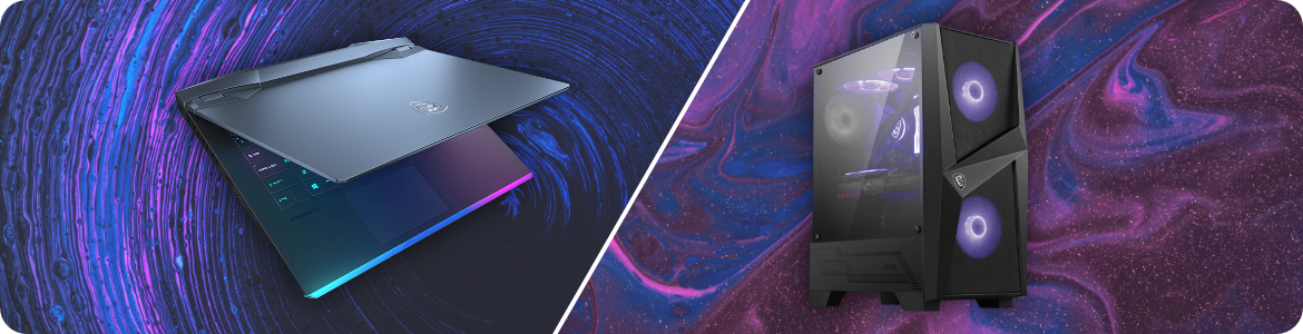 Laptop czy komputer stacjonarny MSI desktop i laptop