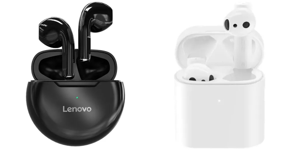Bezprzewodowe słuchawki douszne Xiaomi Mi True Wireless Earphones 2S oraz Lenovo HT38