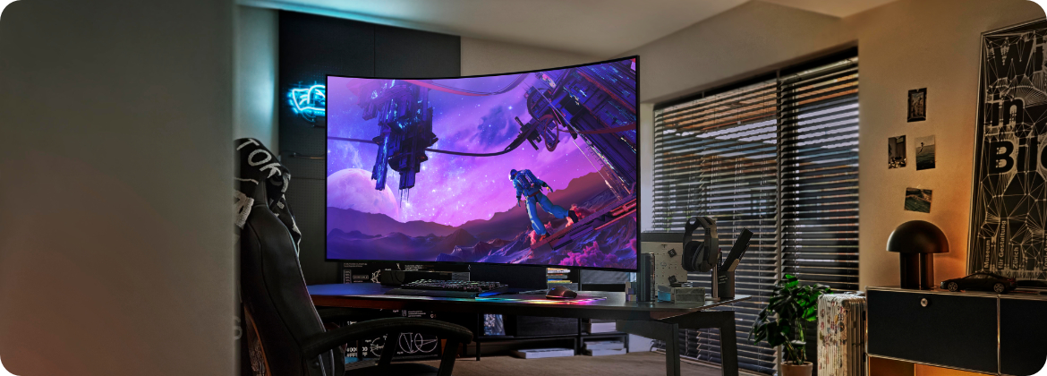 Samsung Odyssey Ark 55" Monitor zakrzywiony curved 1000R 55" Samsung Odyssey Ark G97NB