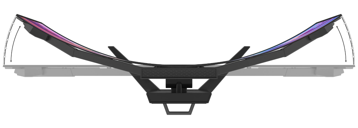 Wyginający się monitor Corsair Xeneon Flex Corsair Xeneon Flex 800R krzywizna mechanizm wygięcia OLED