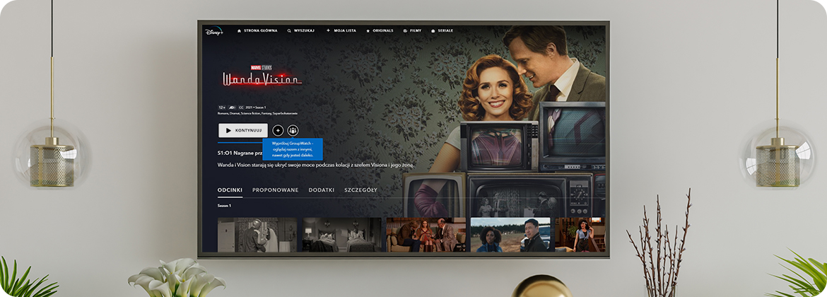 Serial WandaVision w Disney+ - platforma streamingowa z aplikacją na smart TV