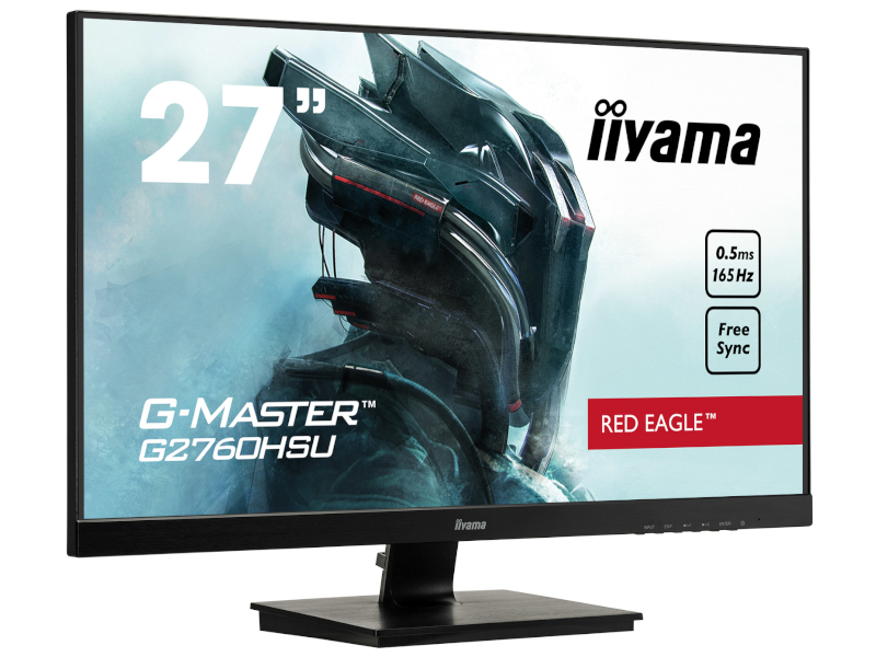 Monitor dla graczy iiyama G-MASTER 27" G2760HSU-B3 LED TN 165Hz 1920x1080 FullHD HDMI/DisplayPort/USB RED EAGLE
